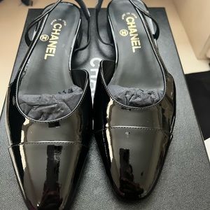 Chanel sling back flat sandals